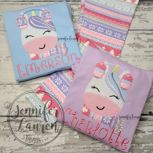 Winter unicorn shirt