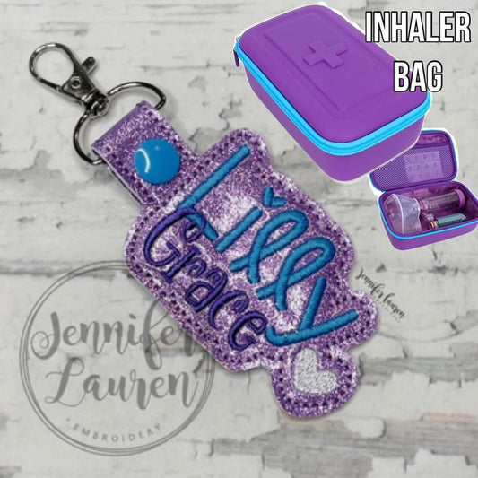 Outlined name tag - two names + mini design - custom