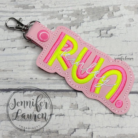 Run. track name tag - custom