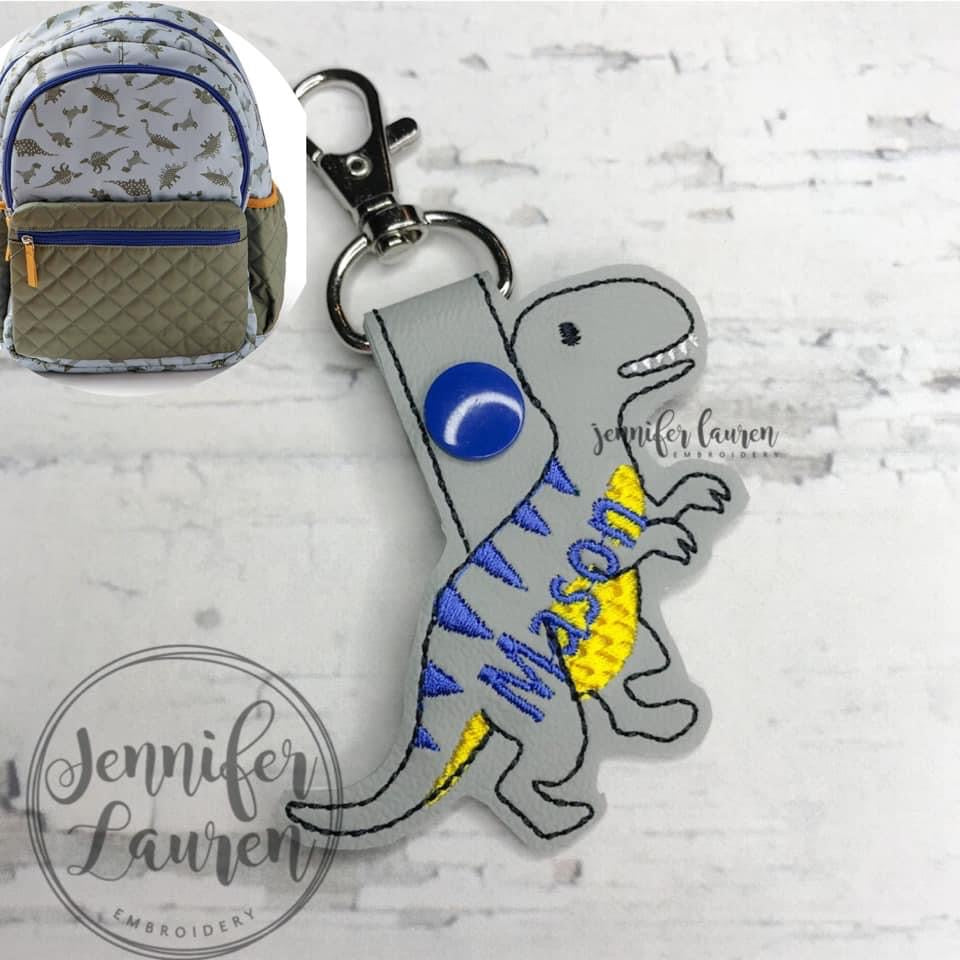 Dinosaur name tag M2M MJ With a roar Dino backpack