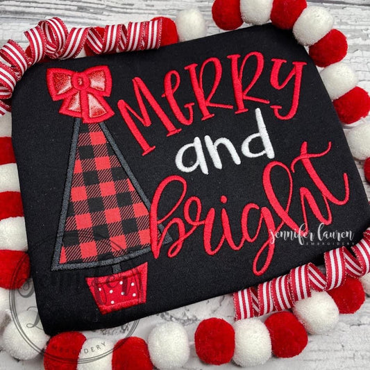 Merry and bright buffalo plaid shirt