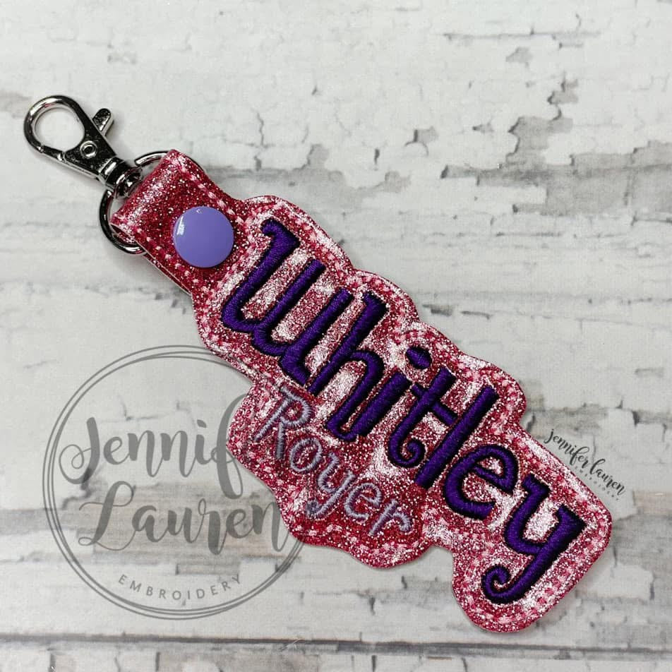 Outlined name tag - two names - custom