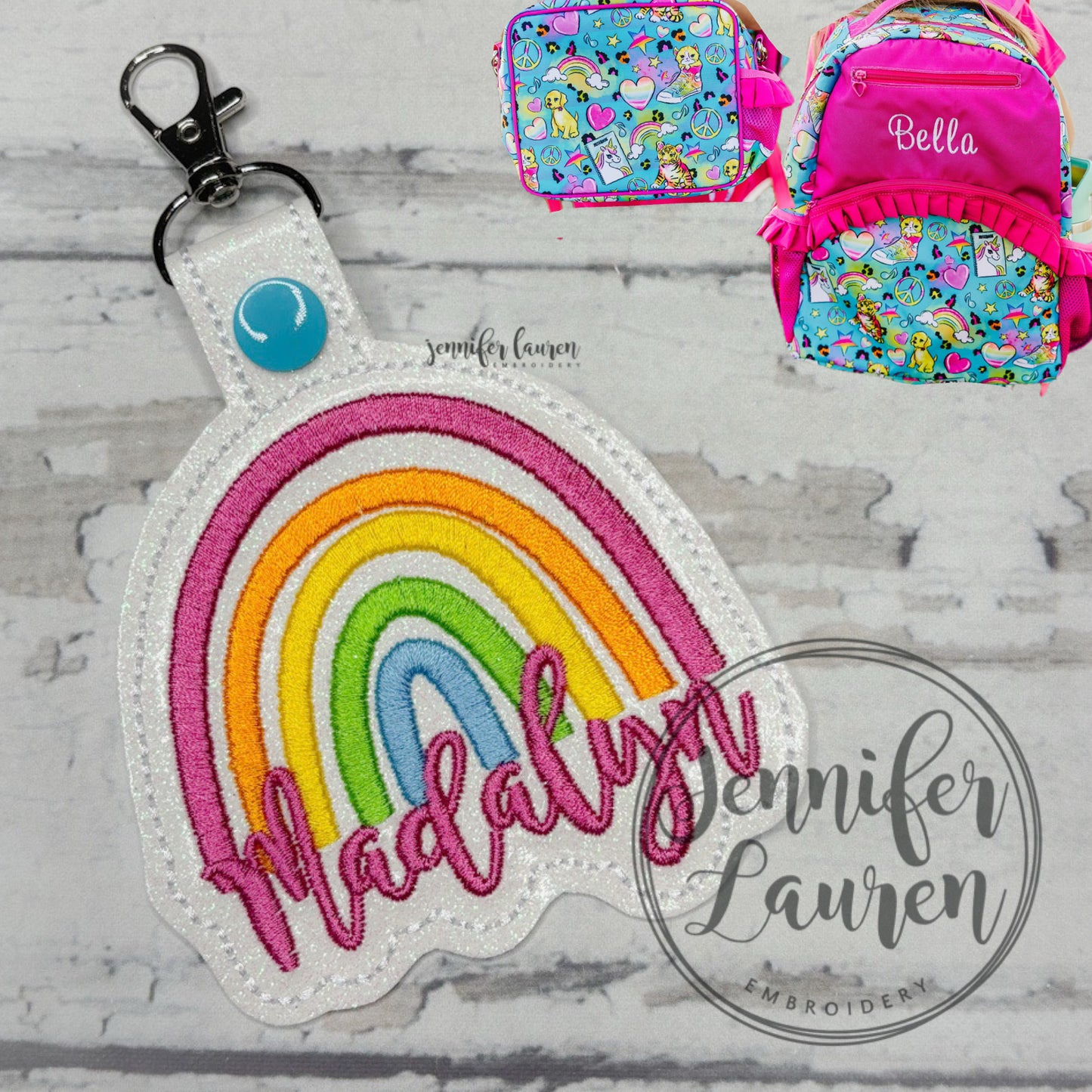 Rainbow name tag - custom