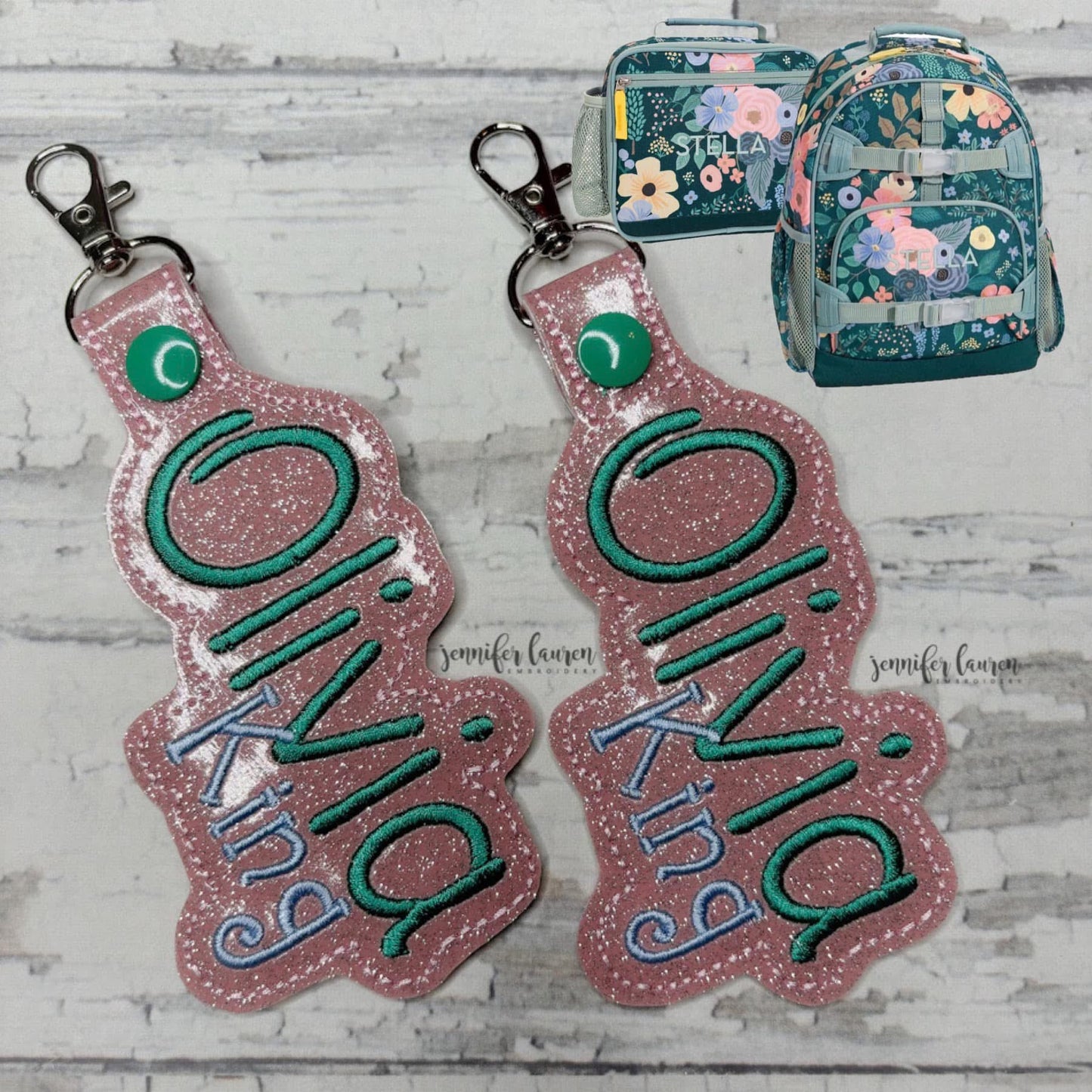 Outlined name tag - two names - custom