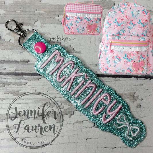 Outlined name tag M2M L&G Pretty in Pink floral