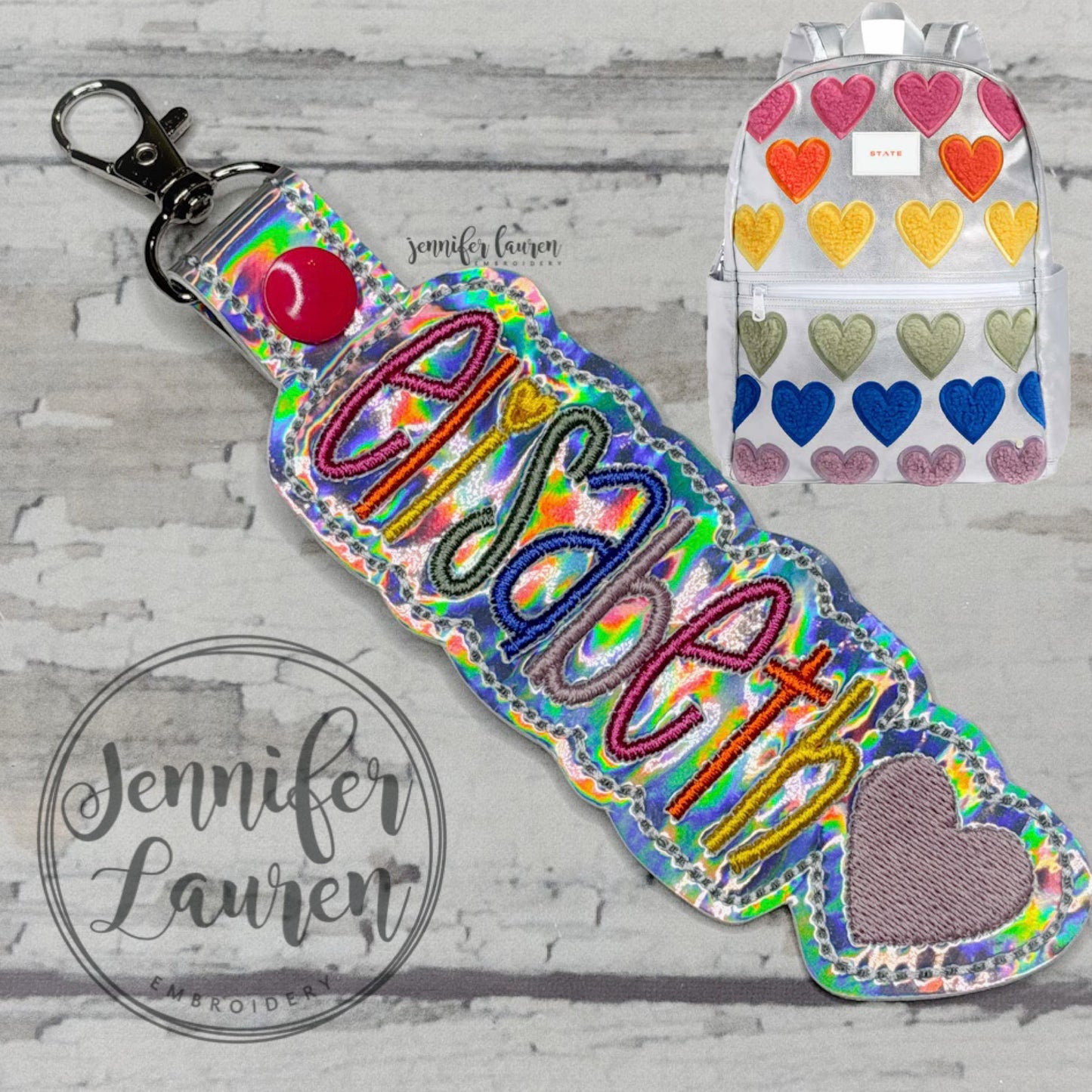 Outlined name tag + mini design - custom