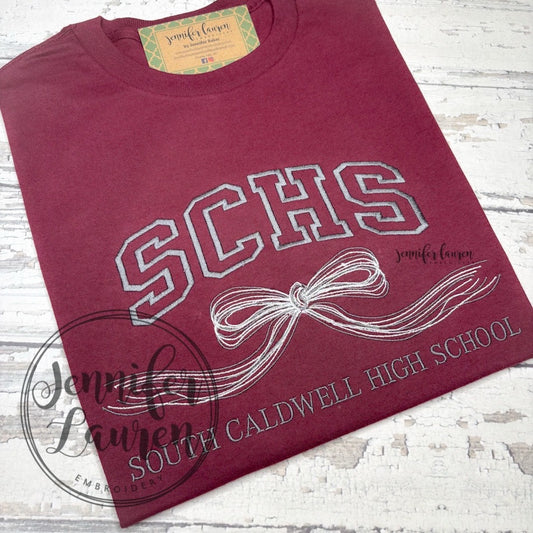 Adult SCHS bow shirt