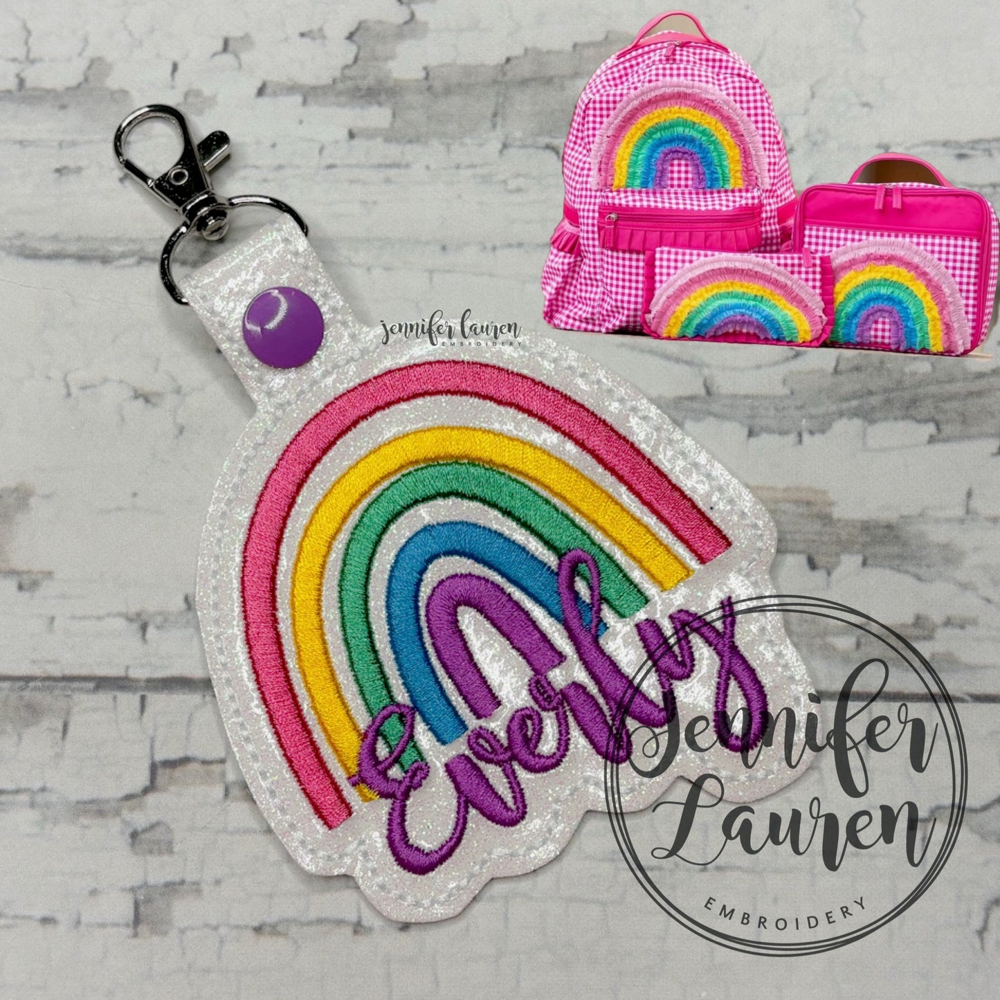 Rainbow name tag - custom