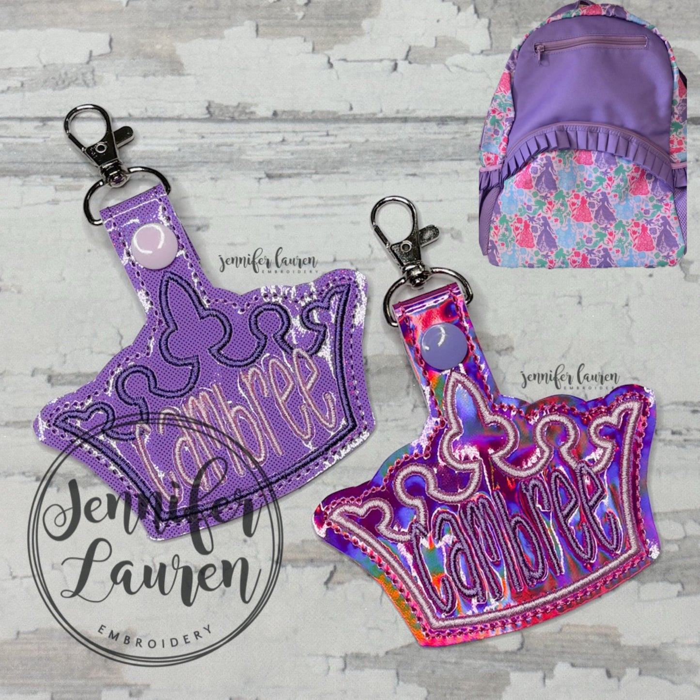 Princess crown name tag - custom