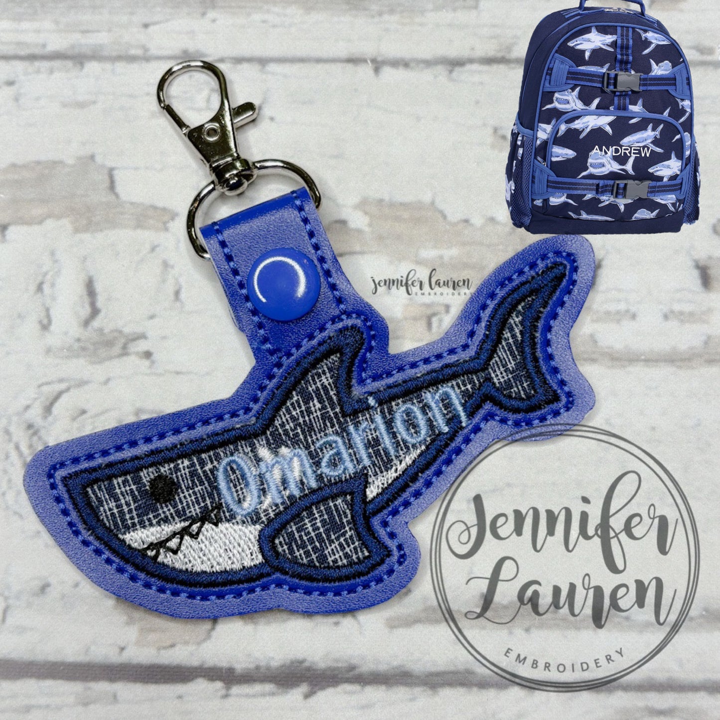 Shark name tag - custom