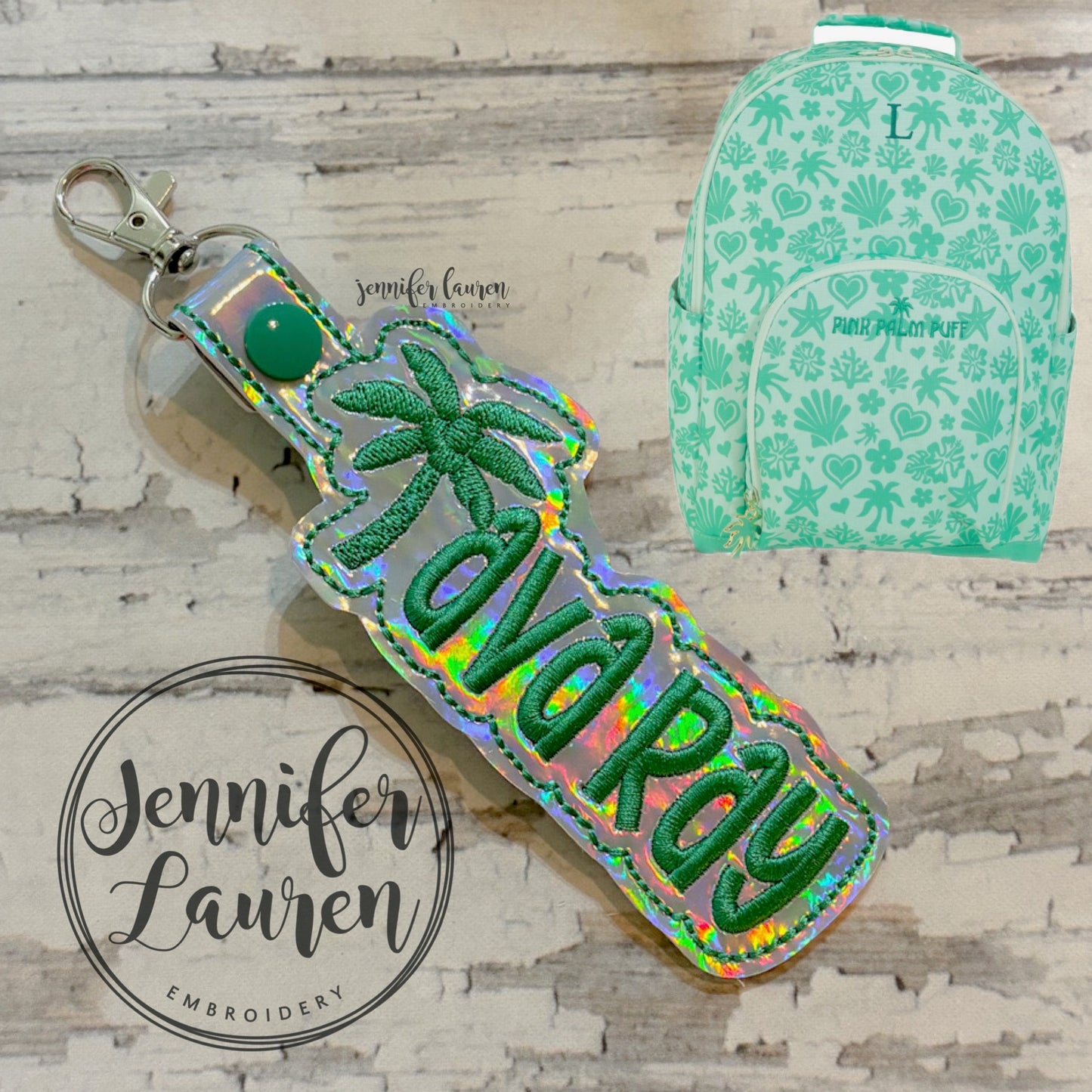 Outlined name tag + mini design - custom