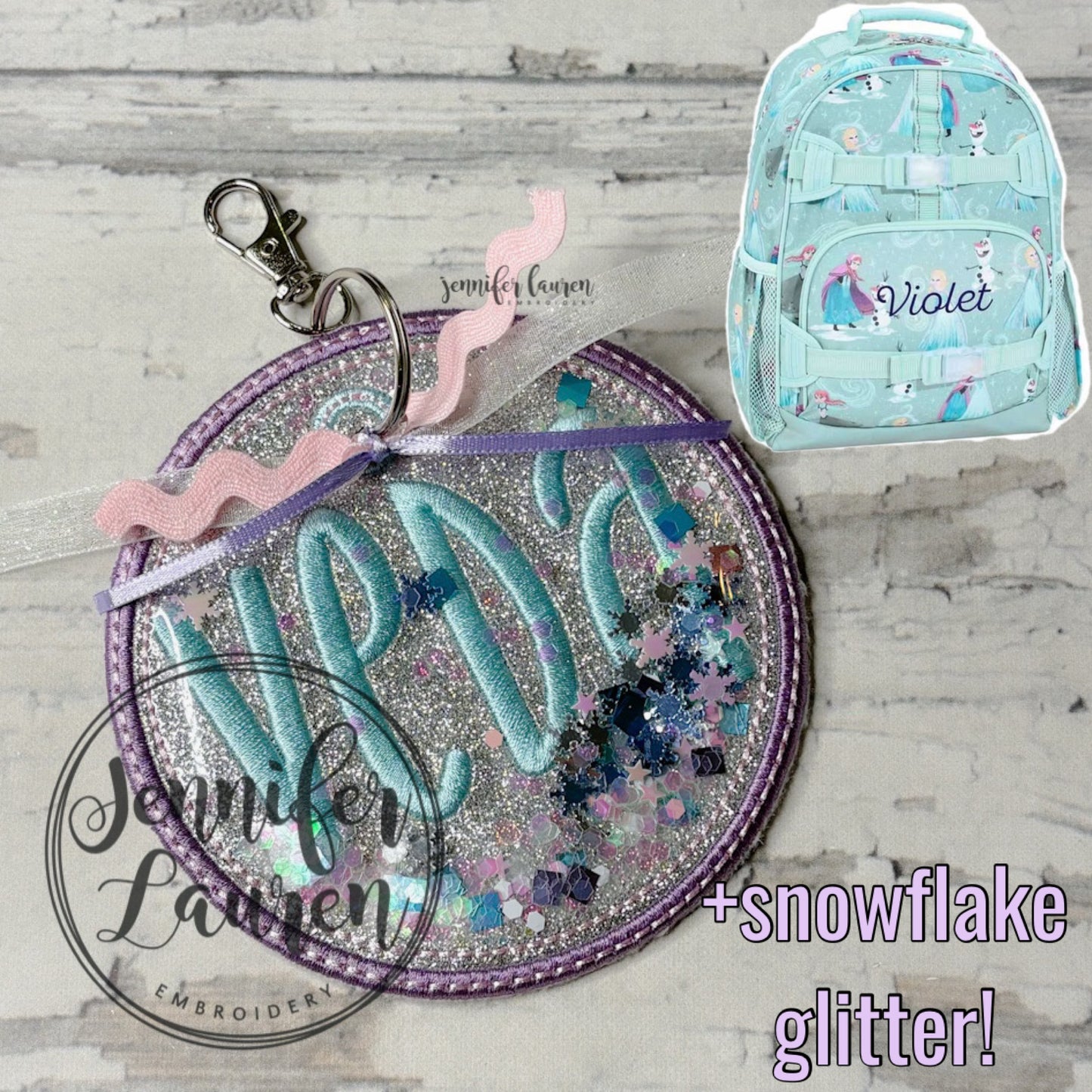 Glitter name tag M2M L&G
