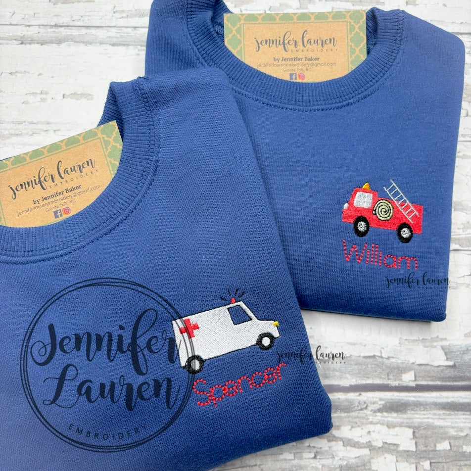 Unisex sweatshirt w/ embroidered name or monogram