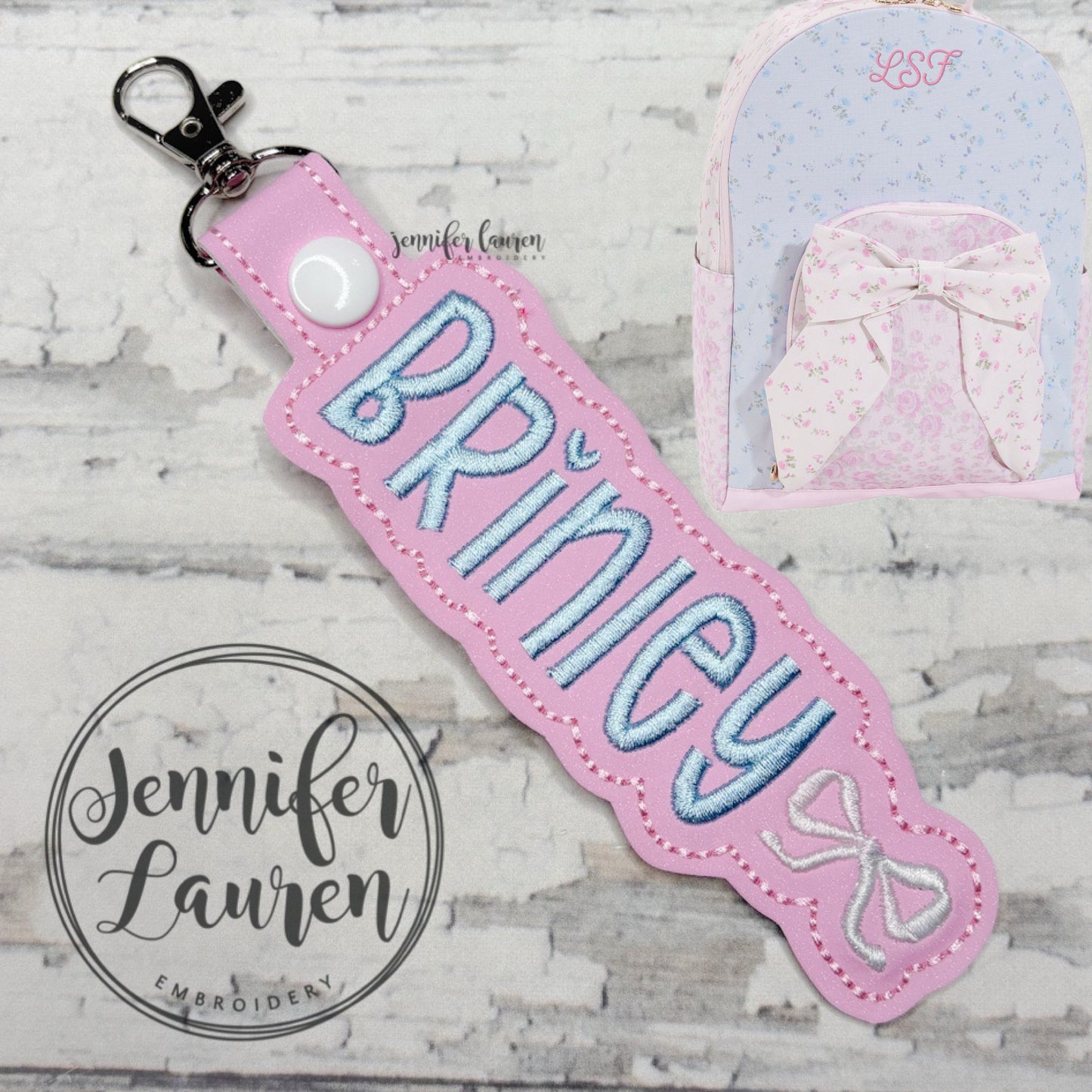 Outlined name tag + mini design - custom