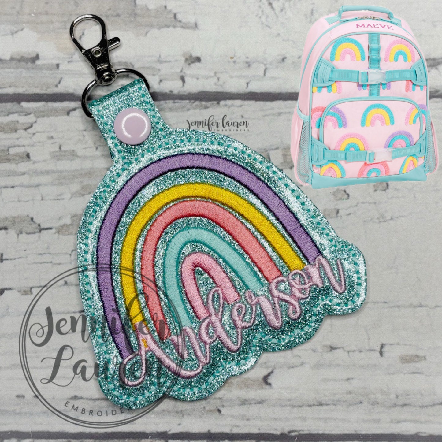 Rainbow name tag - custom