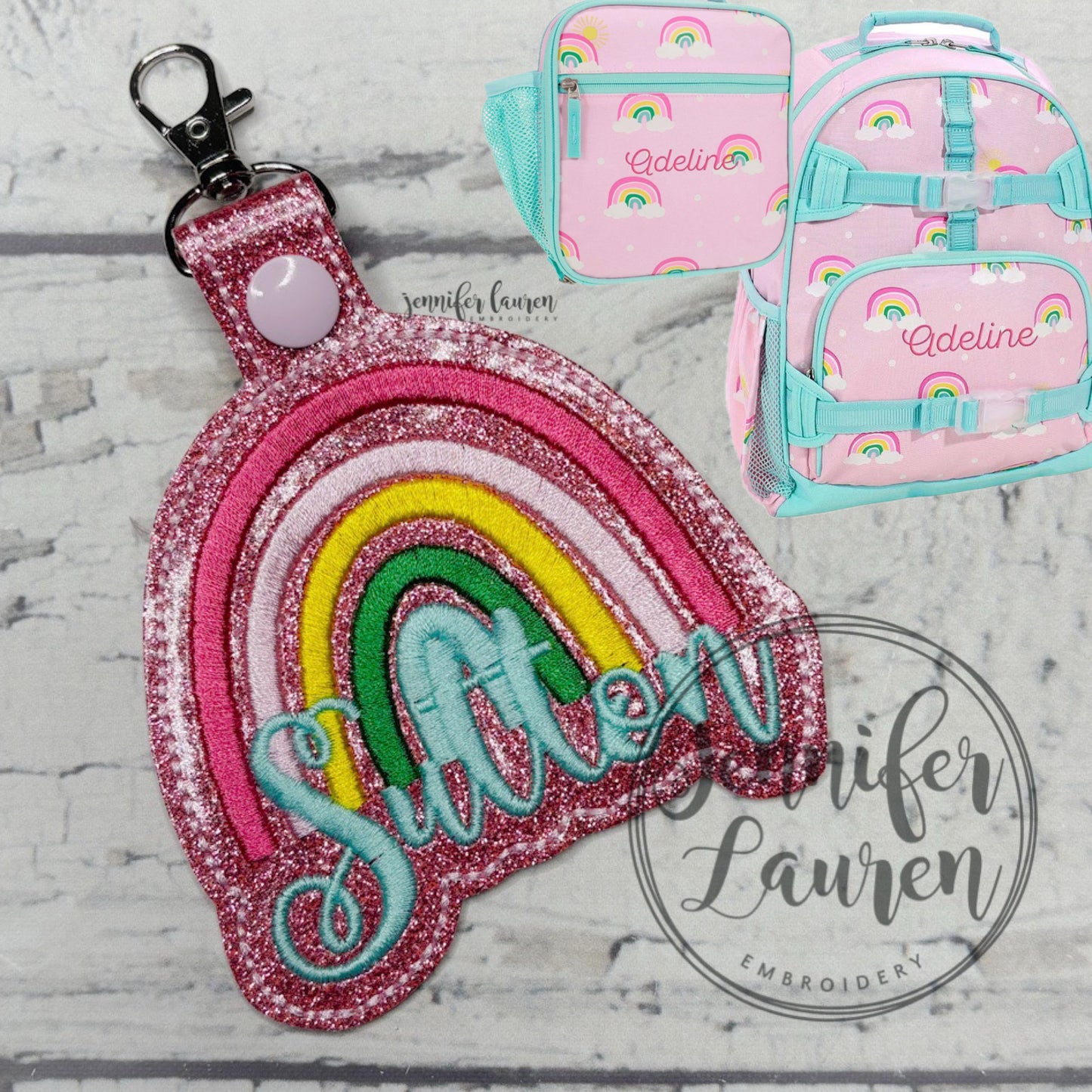 Rainbow name tag - custom