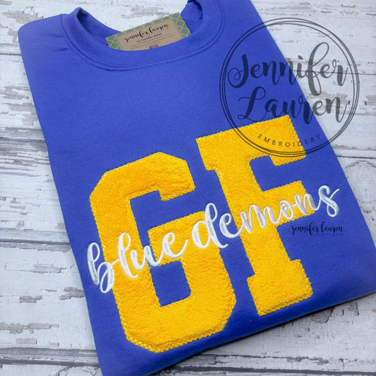 Adult GF Blue Demons hoodie or crewneck sweatshirt