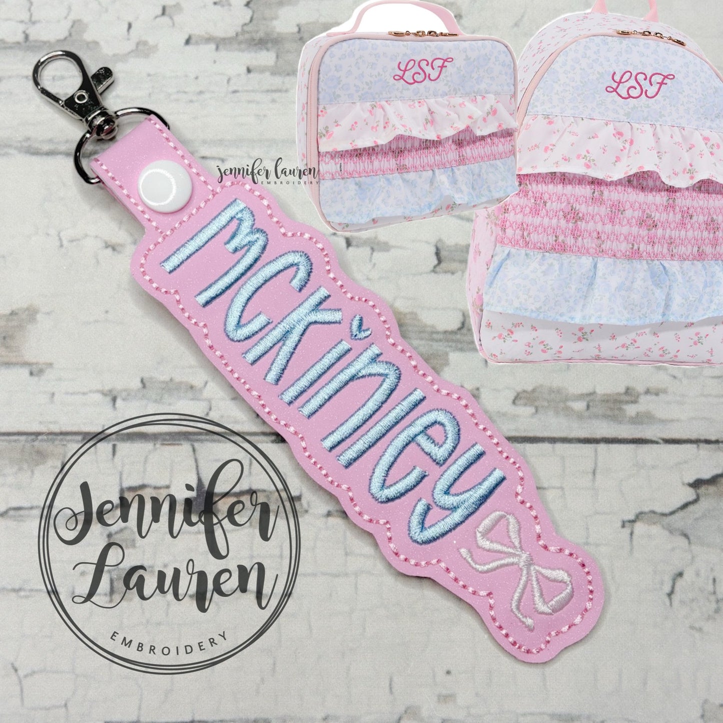 Outlined name tag + mini design - custom
