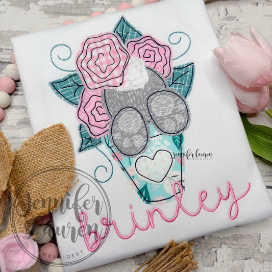 Bunny tail flower shirt
