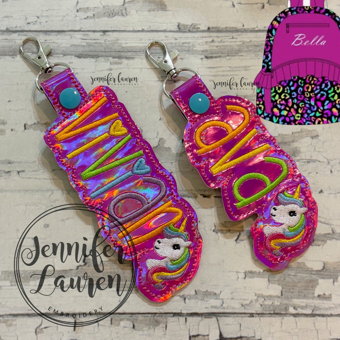 Outlined name tag + mini design - custom