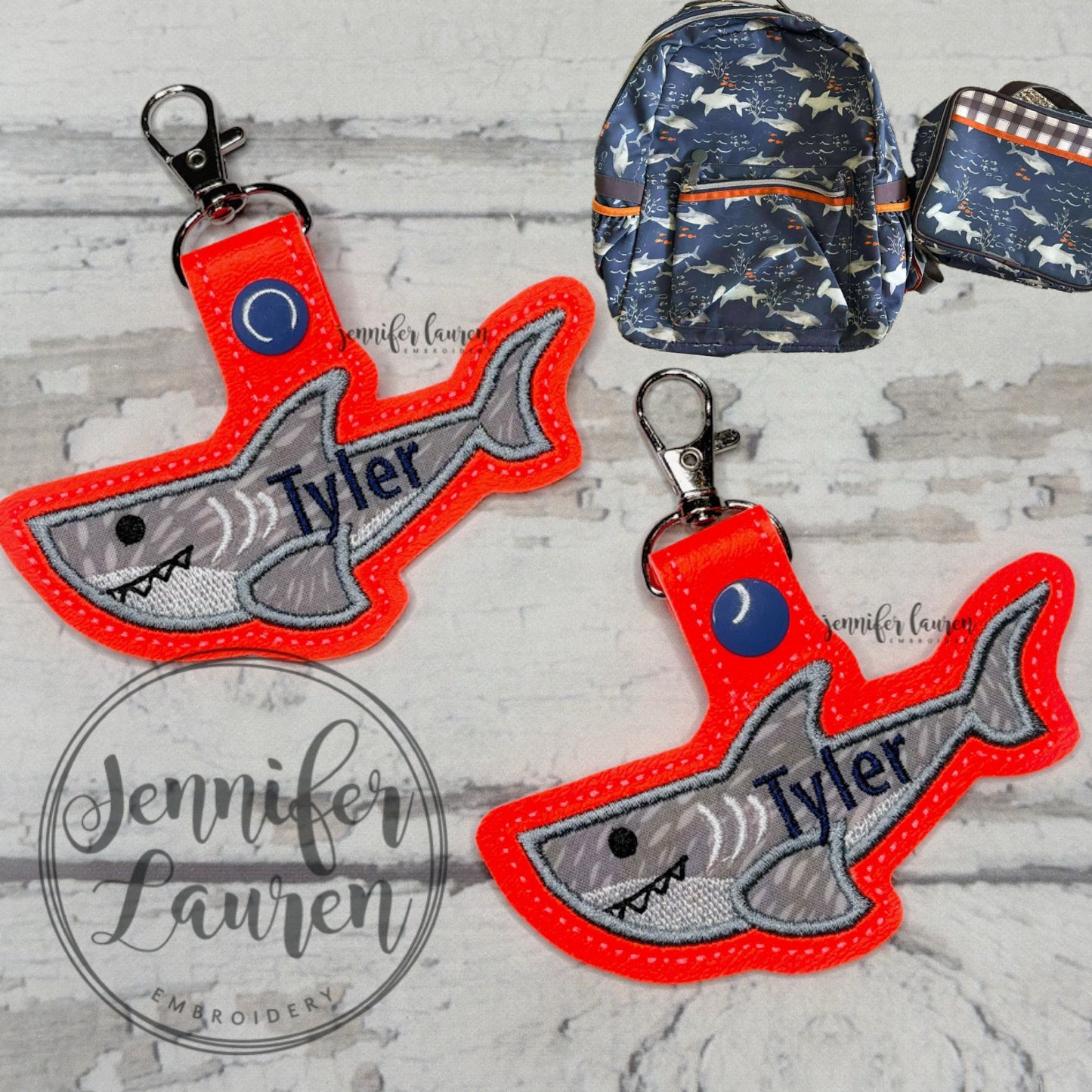Shark name tag - custom