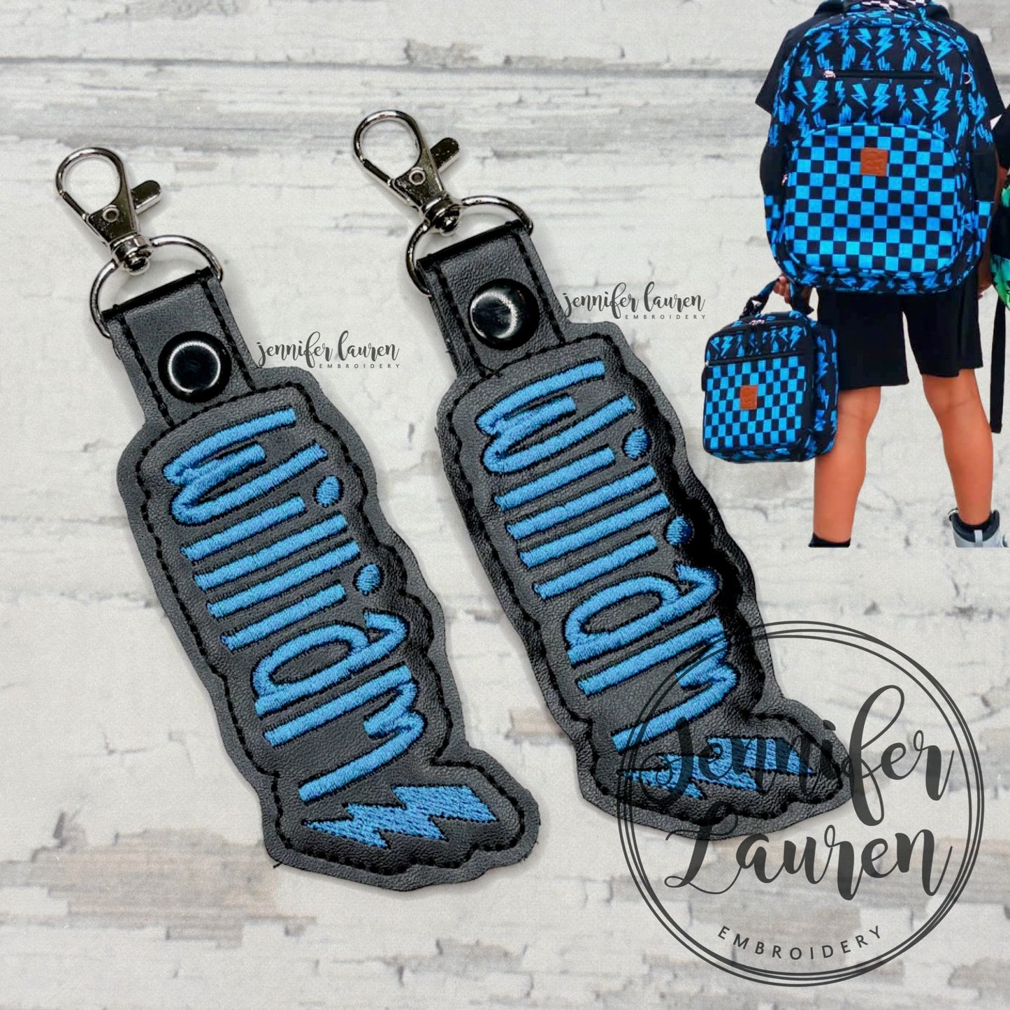 Outlined name tag + mini design - custom unisex