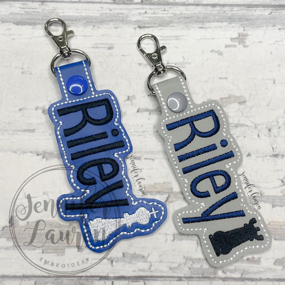 Outlined name tag + mini design - custom