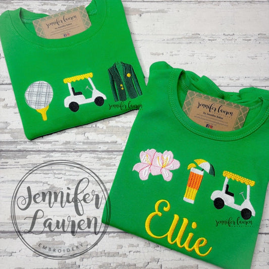 Build your own golf trio shirt - green