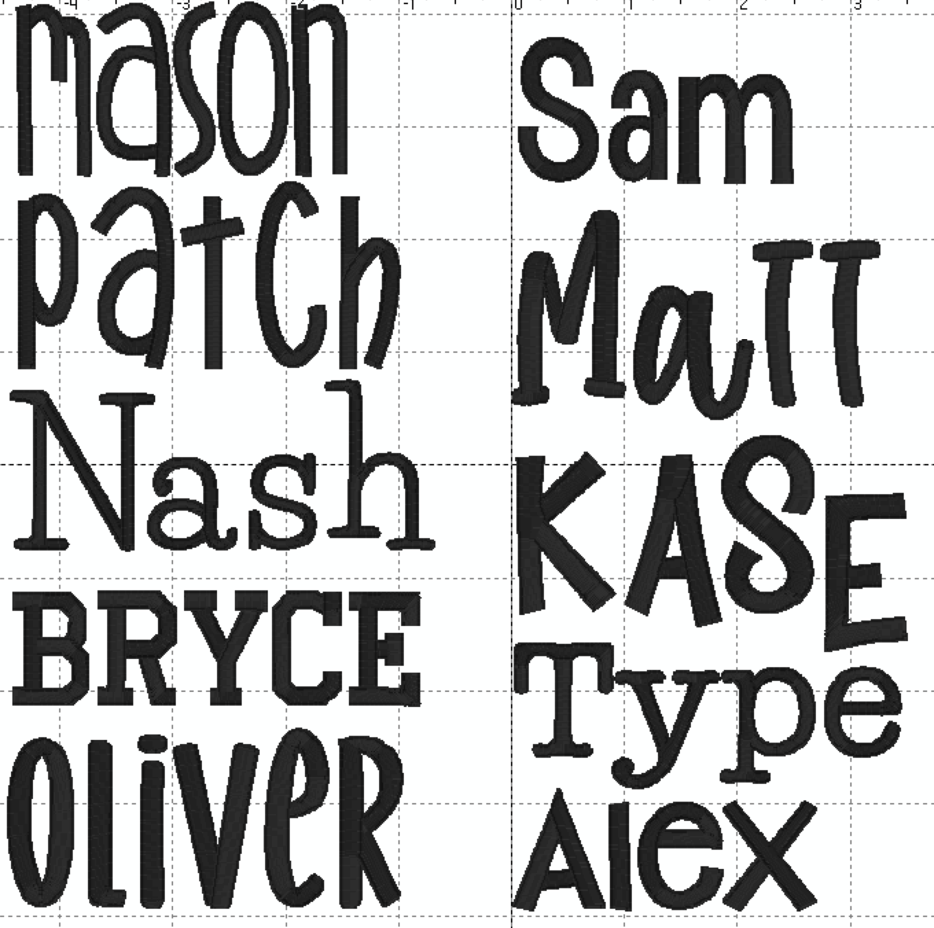 Outlined name tag - two names + mini design - custom