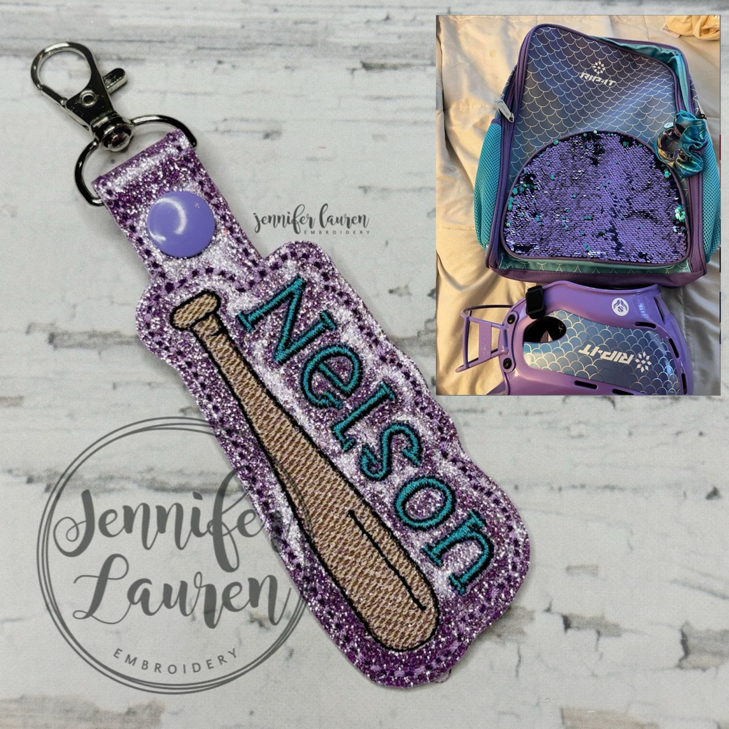 Baseball softball BAT name tag