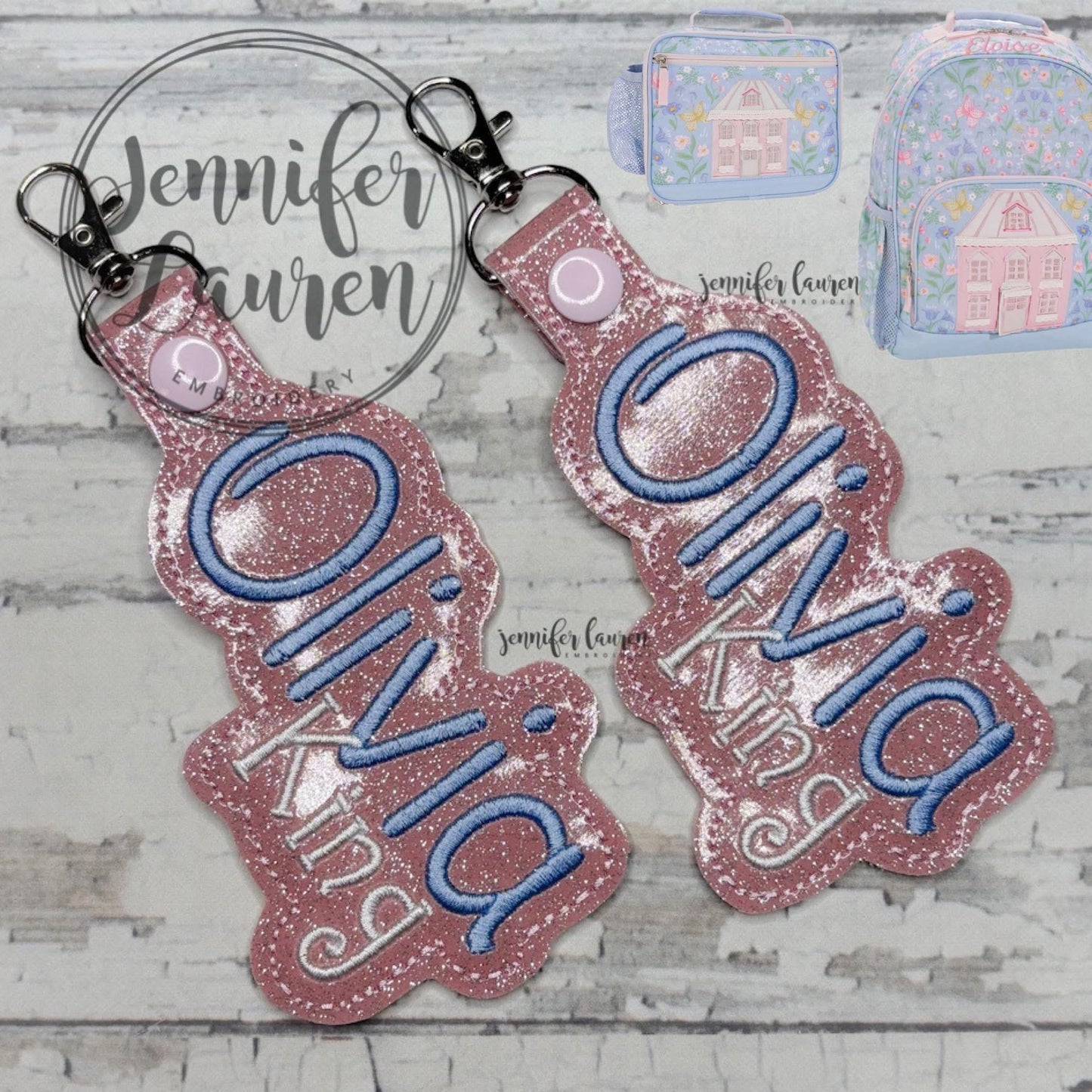 Outlined name tag - two names - custom