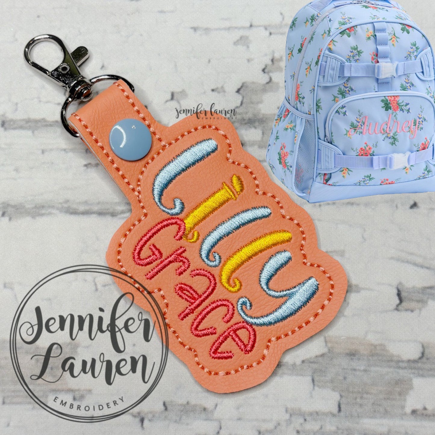 Outlined name tag - two names - custom