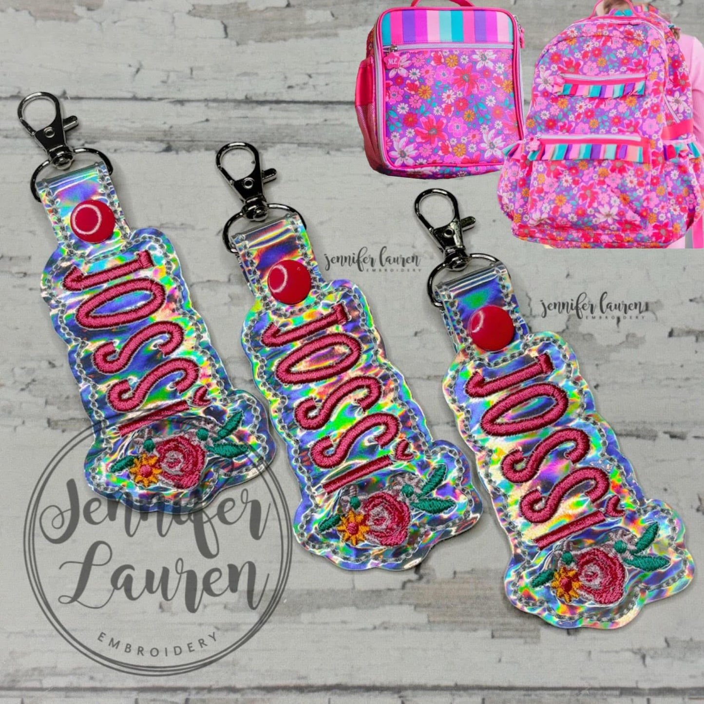 Outlined name tag + mini design - custom