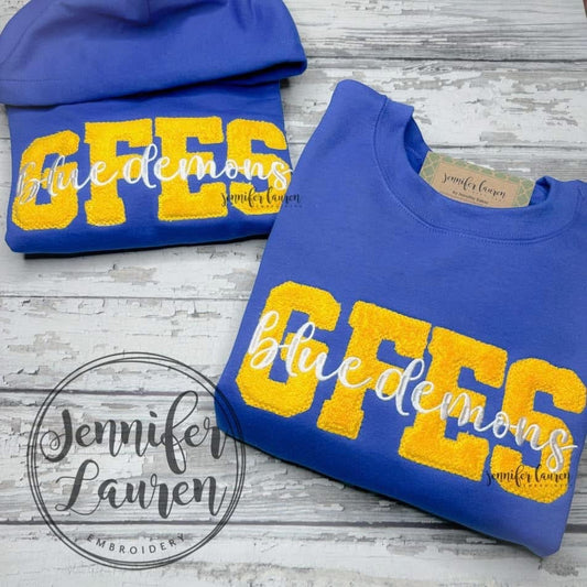 Youth GFES Blue Demons hoodie or crewneck sweatshirt