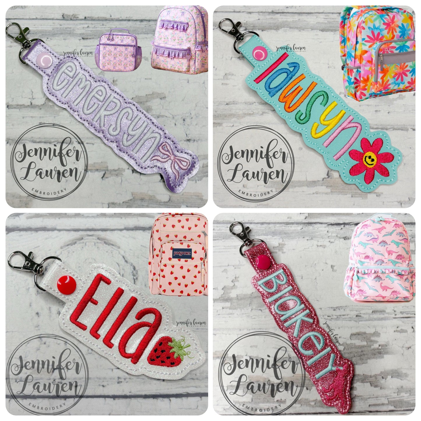 Outlined name tag + mini design - custom