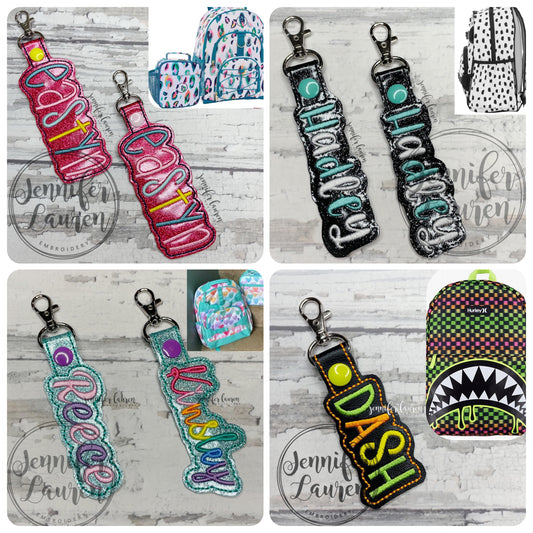 Outlined rainbow name tag - custom