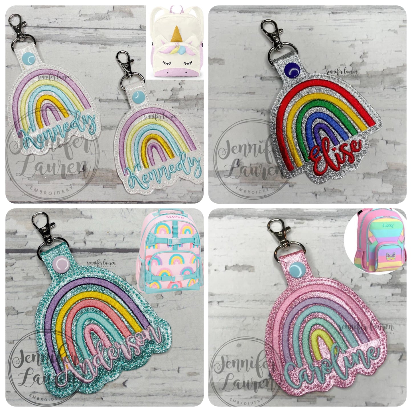 Rainbow name tag - custom