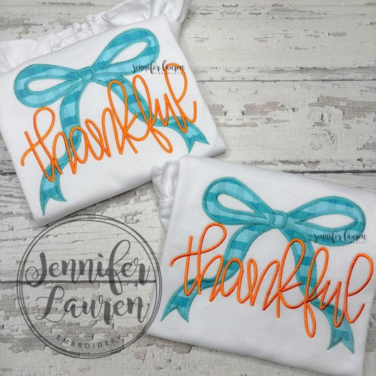 Thankful bow shirt