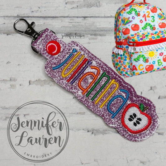 Outlined name tag M2M Always in Bloom + mini apple