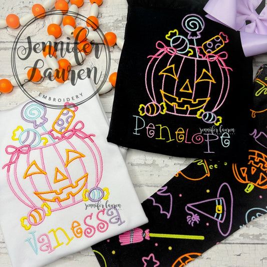 Jack o lantern candy shirt