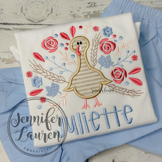 Floral turkey shirt and pants