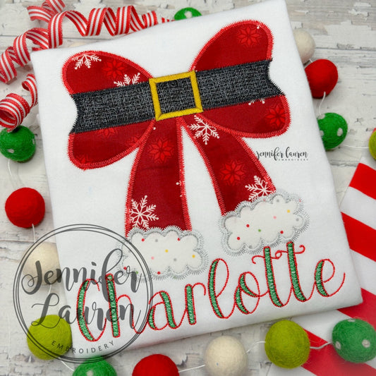 Santa bow shirt and pants