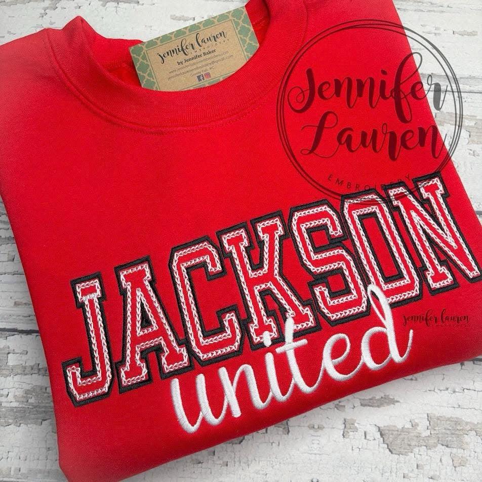 Adult JACKSON united hoodie or crewneck sweatshirt