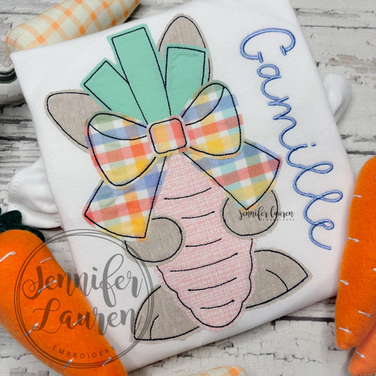 Bunny bow carrot shirt