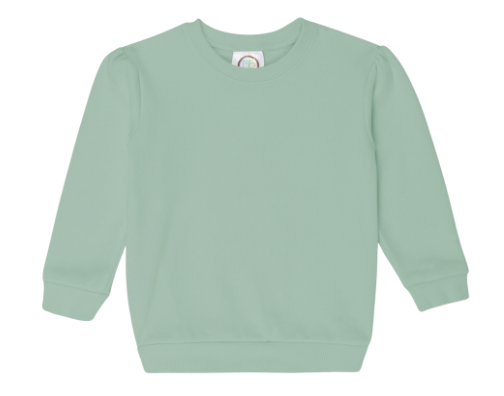 Puff sweatshirt w/ applique+M2M fabrics