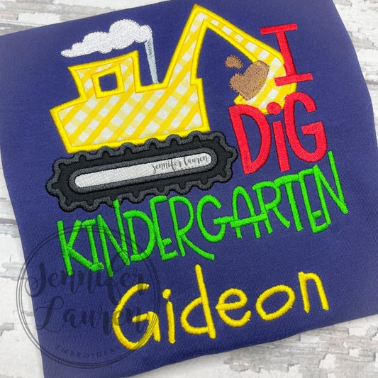 Excavator back to school shirt