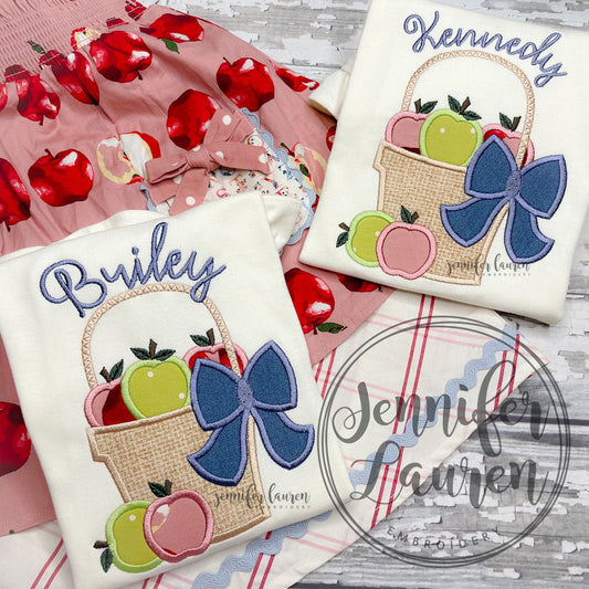 Apple basket orchard shirt M2M MJ